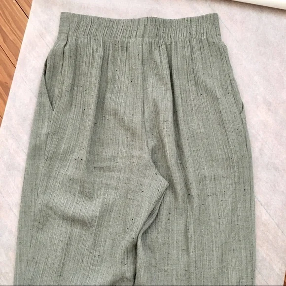 Vintage 70s High Waist Tapered Pants | Geometric Waist Design - Picture 2 of 8